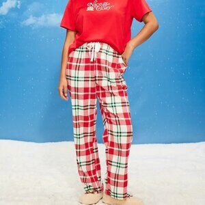 Sz M Women’s Plaid Flannel Pajama Pants